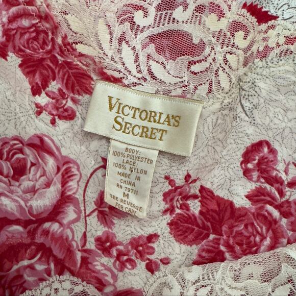Vintage Gold Label Victoria's Secret Floral Print Slip Dress M - Picture 6 of 6
